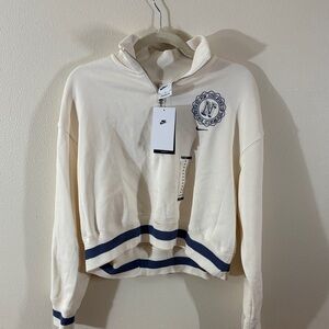 Nike Cream and Blue Women's Sweater
